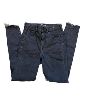 ❤️ EXPRESS SUPER HIGH RISE WASHED BLACK ANKLE LEGGINGS